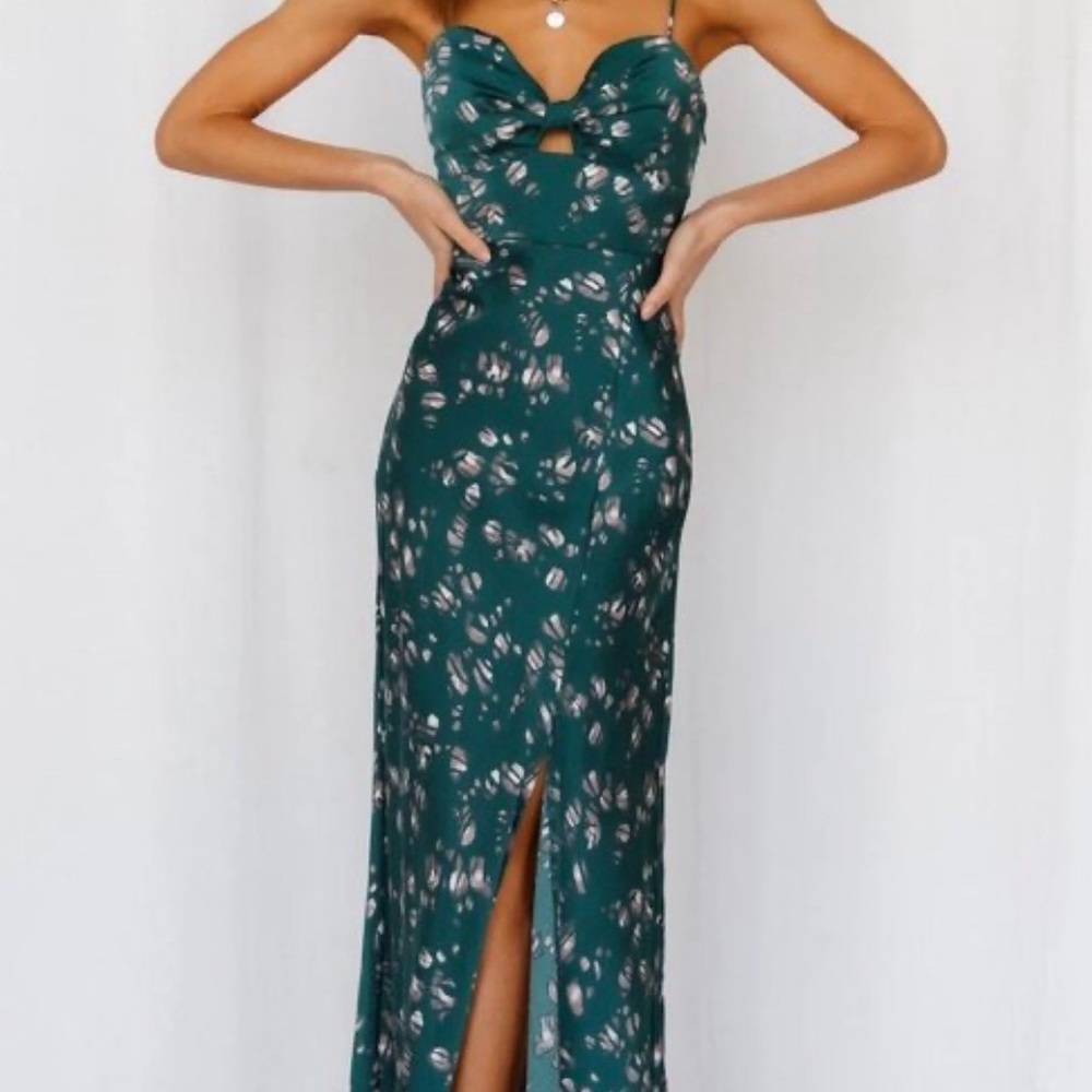 Chic Green Slip Maxi Dress